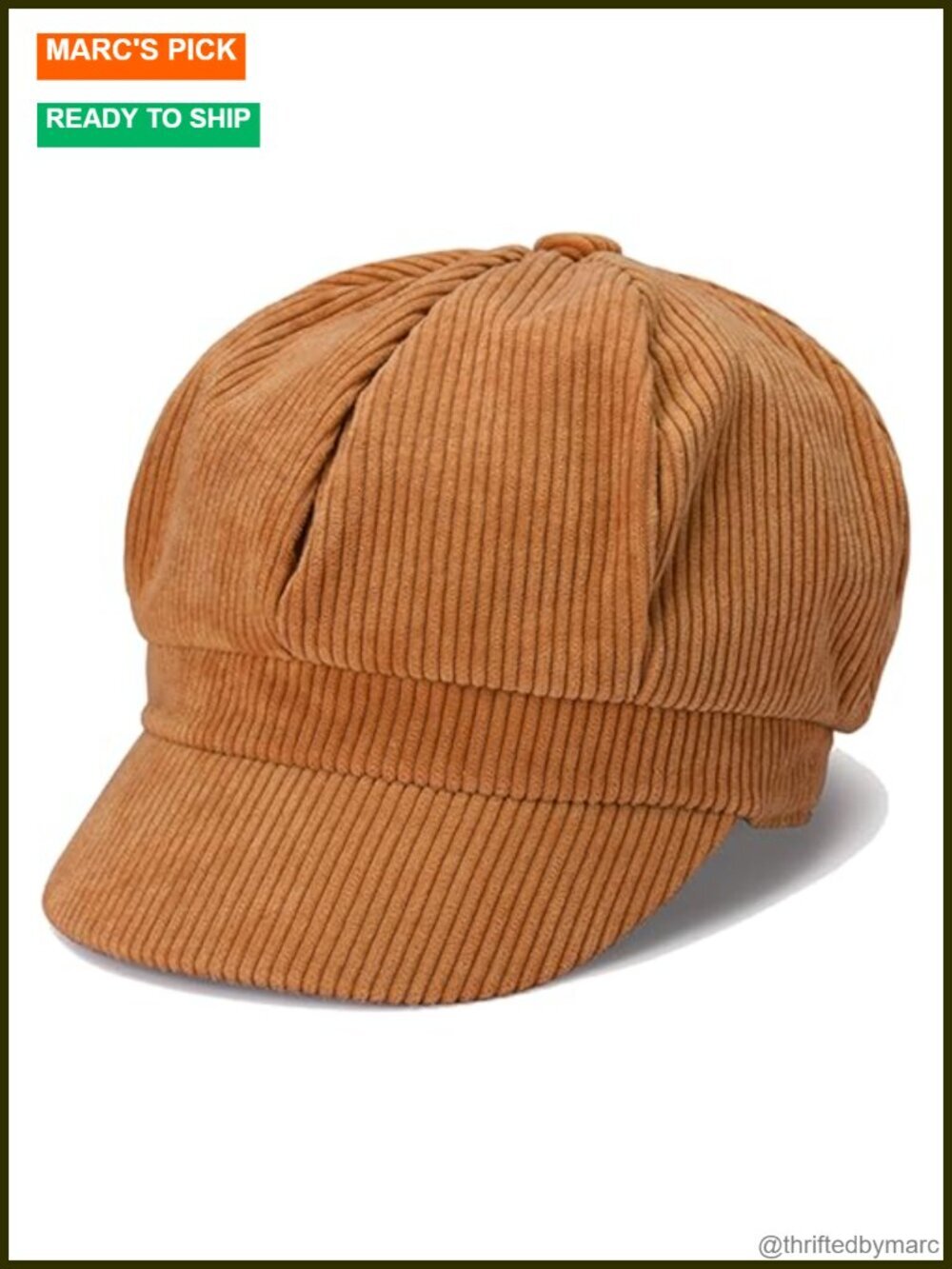 Classic Corduroy Newsboy Cap Vintage Ivy Paperboy Cap Winter Warm Octagonal